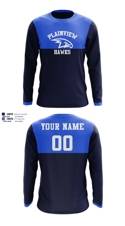 Plainview Little League 37284213 Long Sleeve Performance Shirt 19