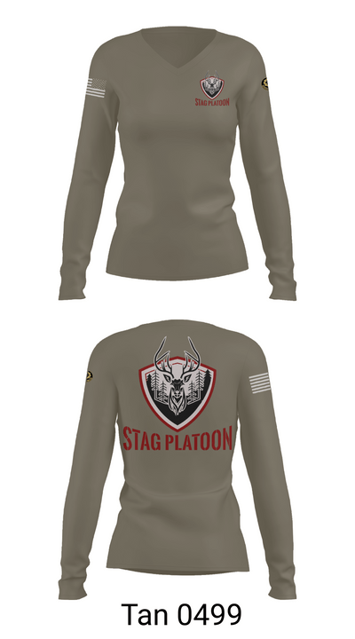 Eagle troop 2/2 62182830 Women's Long Sleeve V-neck Shirt - 77