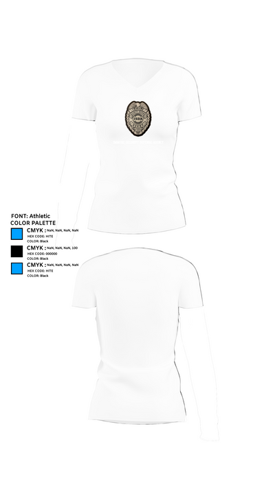 IMMUNE Security Defense Agency 11960591 Women's Short Sleeve V-neck Shirt - 18
