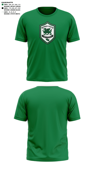 William Monroe High School Soccer 89548722 Short Sleeve Performance Shirt - 43
