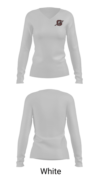 Womens Long Sleeve Vneck Shirt 1, Ganado High School Basketball, Women's Basketball, Teamtime, Team time, sublimation, custom sports apparel, team uniforms, spirit wear, spiritwear, sports uniforms, custom shirts, team store, custom team store, fundraiser sports, apparel fundraiser