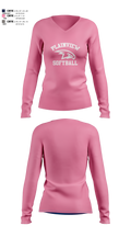 Plainview Softball 28664067 Women's Long Sleeve V-neck Shirt - 2