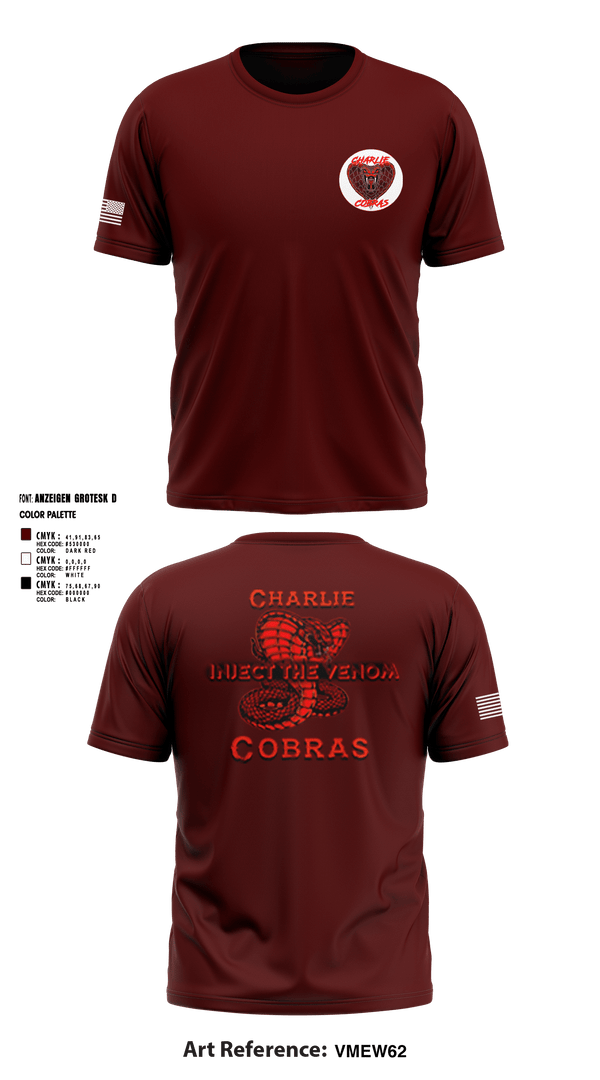 Short Sleeve Performance Shirt, Charlie Company Cobras, Army, Teamtime, Team time, sublimation, custom sports apparel, team uniforms, spirit wear, spiritwear, sports uniforms, custom shirts, team store, custom team store, fundraiser sports, apparel fundraiser