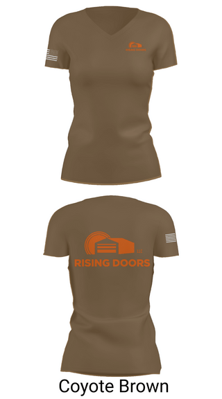 Womens Short Sleeve Vneck Shirt, Rising Doors, Army, Teamtime, Team time, sublimation, custom sports apparel, team uniforms, spirit wear, spiritwear, sports uniforms, custom shirts, team store, custom team store, fundraiser sports, apparel fundraiser