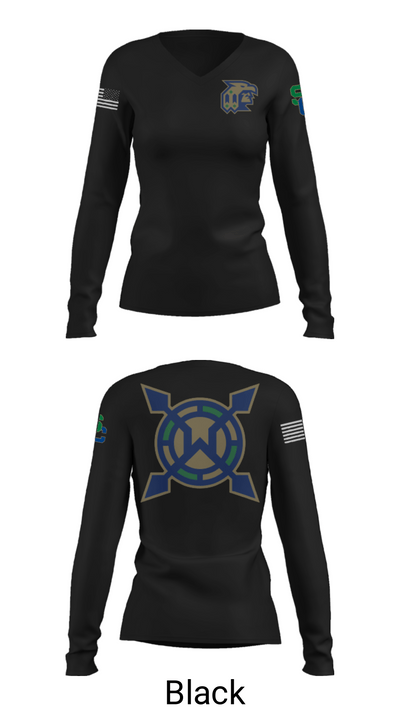 Snow Canyon High School Band 1796632 Women's Long Sleeve V-neck Shirt - 35