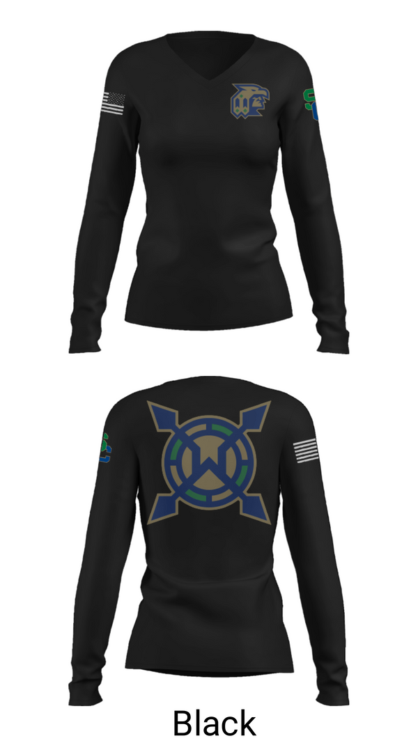 Womens Long Sleeve Vneck Shirt, Snow Canyon High School Band, Spirit Store, Teamtime, Team time, sublimation, custom sports apparel, team uniforms, spirit wear, spiritwear, sports uniforms, custom shirts, team store, custom team store, fundraiser sports, apparel fundraiser