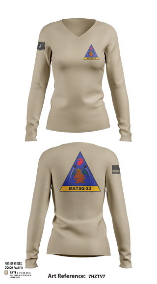 Womens Long Sleeve Vneck Shirt, matsg-23, Marines, Teamtime, Team time, sublimation, custom sports apparel, team uniforms, spirit wear, spiritwear, sports uniforms, custom shirts, team store, custom team store, fundraiser sports, apparel fundraiser