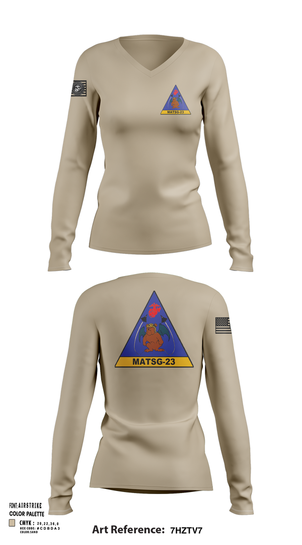 Womens Long Sleeve Vneck Shirt, matsg-23, Marines, Teamtime, Team time, sublimation, custom sports apparel, team uniforms, spirit wear, spiritwear, sports uniforms, custom shirts, team store, custom team store, fundraiser sports, apparel fundraiser