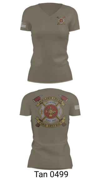 Womens Short Sleeve Vneck Shirt, Boulder creek fire, , Teamtime, Team time, sublimation, custom sports apparel, team uniforms, spirit wear, spiritwear, sports uniforms, custom shirts, team store, custom team store, fundraiser sports, apparel fundraiser