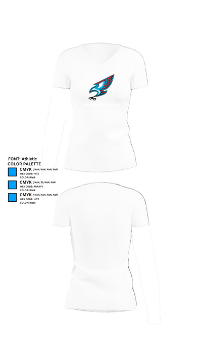 Piute High School Wrestling 66905850 Women's Short Sleeve V-neck Shirt - 18