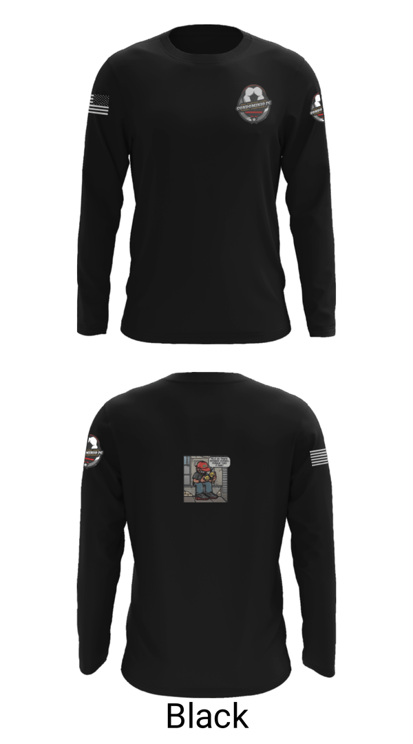 Long Sleeve Performance Shirt, Condominio FC, Men's Soccer, Teamtime, Team time, sublimation, custom sports apparel, team uniforms, spirit wear, spiritwear, sports uniforms, custom shirts, team store, custom team store, fundraiser sports, apparel fundraiser