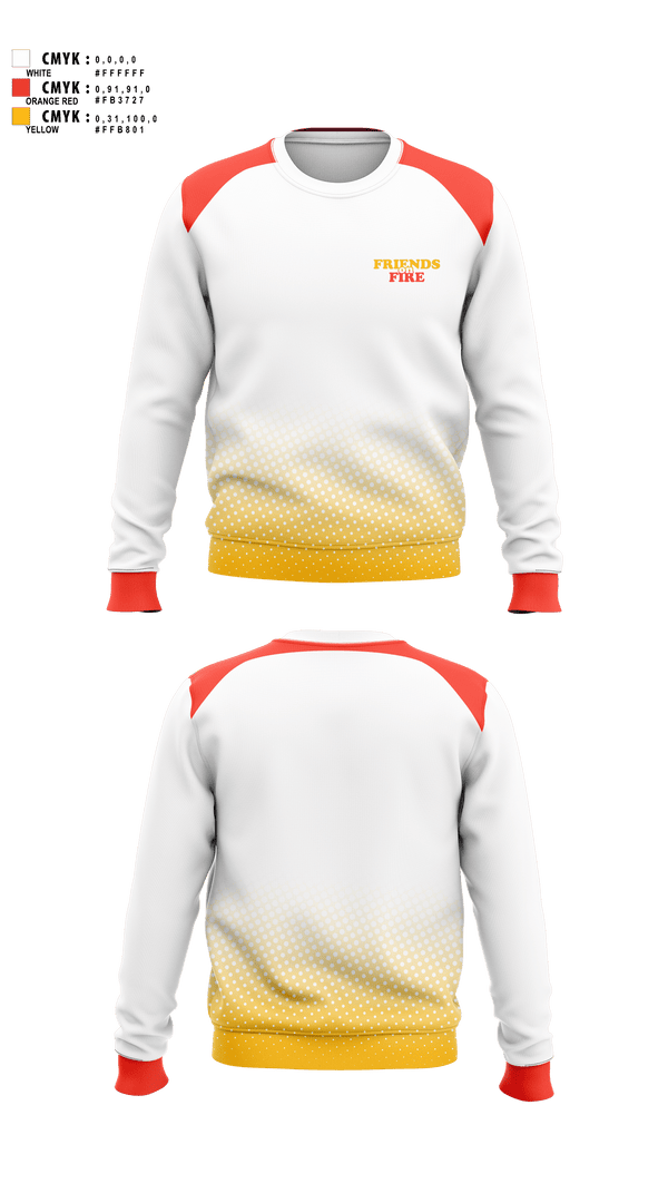 Crew Neck Sweatshirt, FRIENDS on FIRE, Women's Volleyball, Teamtime, Team time, sublimation, custom sports apparel, team uniforms, spirit wear, spiritwear, sports uniforms, custom shirts, team store, custom team store, fundraiser sports, apparel fundraiser