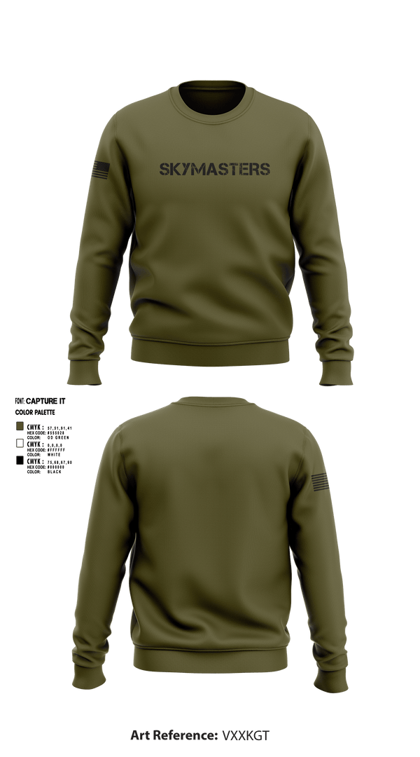 Crew Neck Sweatshirt, Skymasters, Army, Teamtime, Team time, sublimation, custom sports apparel, team uniforms, spirit wear, spiritwear, sports uniforms, custom shirts, team store, custom team store, fundraiser sports, apparel fundraiser