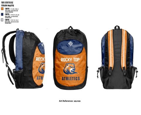 Gear Bag, Rocky Top MS, Spirit Store, Teamtime, Team time, sublimation, custom sports apparel, team uniforms, spirit wear, spiritwear, sports uniforms, custom shirts, team store, custom team store, fundraiser sports, apparel fundraiser