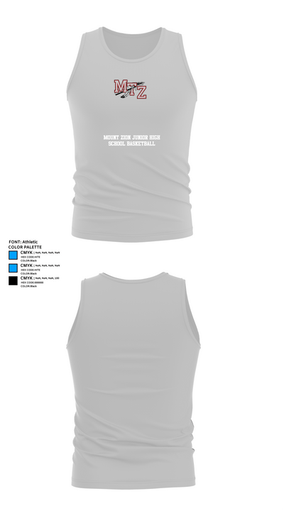 Mount Zion Junior High School Basketball 45826560 Tank Top - 13