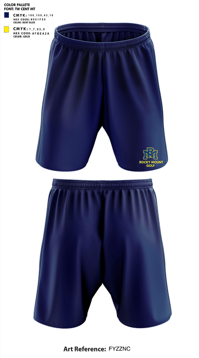 Rocky Mount High School Golf 11905451 Athletic Shorts With Pockets - 1