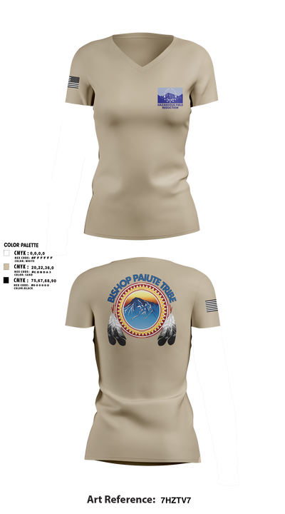 Bishop Paiute EMO/ Hazardous Fiels Reduction 49408789 Women's Short Sleeve V-neck Shirt - 1