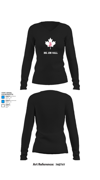 Womens Long Sleeve Vneck Shirt, Big Jon Wall, Wrestling, Teamtime, Team time, sublimation, custom sports apparel, team uniforms, spirit wear, spiritwear, sports uniforms, custom shirts, team store, custom team store, fundraiser sports, apparel fundraiser