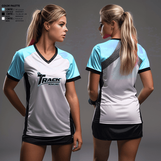 Womens Short Sleeve Vneck Shirt, The Perfect Pro Shop, Bowling, Teamtime, Team time, sublimation, custom sports apparel, team uniforms, spirit wear, spiritwear, sports uniforms, custom shirts, team store, custom team store, fundraiser sports, apparel fundraiser