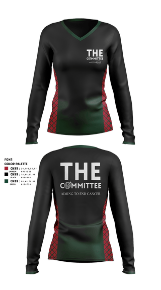 Women's Long Sleeve Vneck Shirt, The Committee, Cycling, Teamtime, Team time, sublimation, custom sports apparel, team uniforms, spirit wear, spiritwear, sports uniforms, custom shirts, team store, custom team store, fundraiser sports, apparel fundraiser