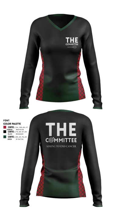 The Committee 14390030 Women's Long Sleeve V-neck Shirt - 2