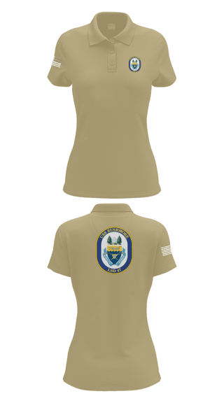 Women's Short Sleeve Performance Polo, USS RUSHMORE, Navy, Teamtime, Team time, sublimation, custom sports apparel, team uniforms, spirit wear, spiritwear, sports uniforms, custom shirts, team store, custom team store, fundraiser sports, apparel fundraiser