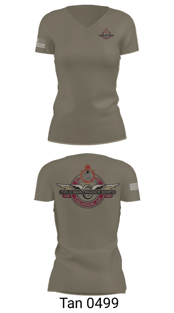 Women's Short Sleeve Vneck Shirt, FMS Calhoun, National Guard, Teamtime, Team time, sublimation, custom sports apparel, team uniforms, spirit wear, spiritwear, sports uniforms, custom shirts, team store, custom team store, fundraiser sports, apparel fundraiser
