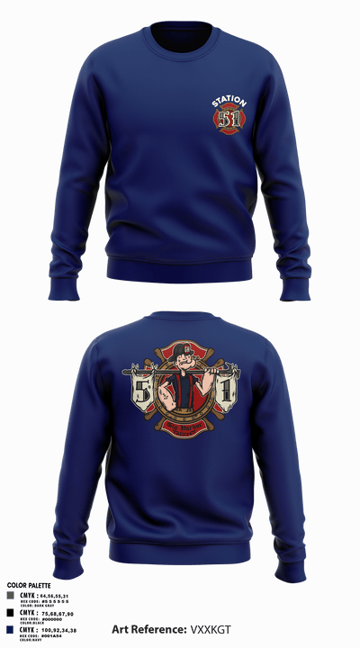 Station 51 74948008 Crew Neck Sweatshirt - 5