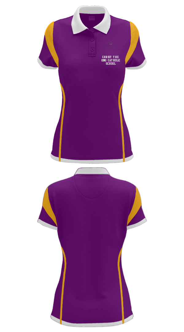 Women's Short Sleeve Performance Polo, Christ The King Catholic School, Spirit Store, Teamtime, Team time, sublimation, custom sports apparel, team uniforms, spirit wear, spiritwear, sports uniforms, custom shirts, team store, custom team store, fundraiser sports, apparel fundraiser