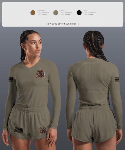 Comanche Squad 4858933 Women's Long Sleeve V-neck Shirt -1 5
