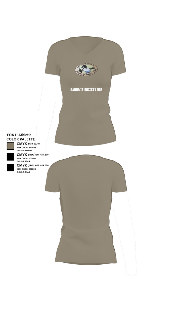 Womens Short Sleeve Vneck Shirt, Sandwip society USA, , Teamtime, Team time, sublimation, custom sports apparel, team uniforms, spirit wear, spiritwear, sports uniforms, custom shirts, team store, custom team store, fundraiser sports, apparel fundraiser