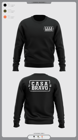 Crew Neck Sweatshirt, Casa Bravo, , Teamtime, Team time, sublimation, custom sports apparel, team uniforms, spirit wear, spiritwear, sports uniforms, custom shirts, team store, custom team store, fundraiser sports, apparel fundraiser
