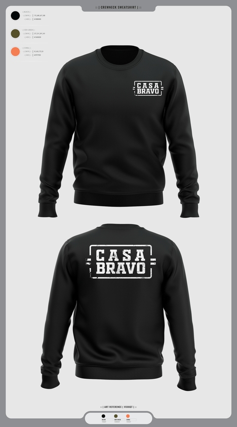 Crew Neck Sweatshirt, Casa Bravo, , Teamtime, Team time, sublimation, custom sports apparel, team uniforms, spirit wear, spiritwear, sports uniforms, custom shirts, team store, custom team store, fundraiser sports, apparel fundraiser