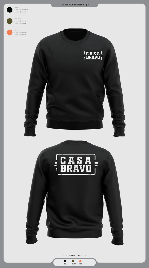 Crew Neck Sweatshirt, Casa Bravo, , Teamtime, Team time, sublimation, custom sports apparel, team uniforms, spirit wear, spiritwear, sports uniforms, custom shirts, team store, custom team store, fundraiser sports, apparel fundraiser