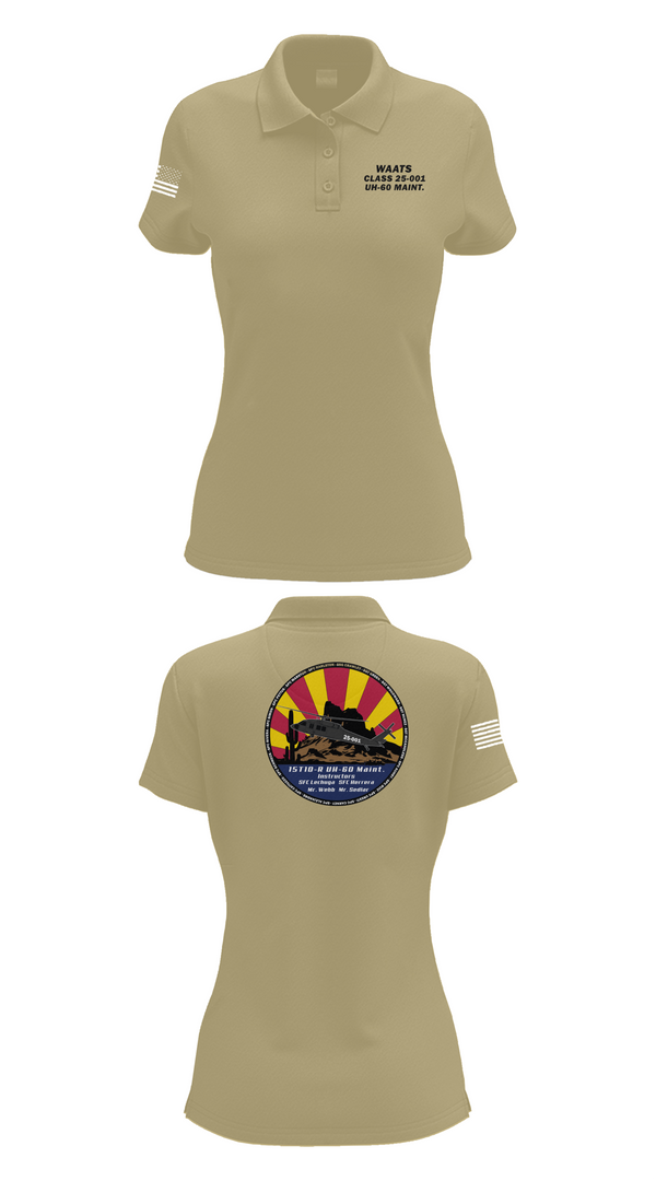 Womens Short Sleeve Performance Polo, WAATS 15T10 CLASS 25-001, , Teamtime, Team time, sublimation, custom sports apparel, team uniforms, spirit wear, spiritwear, sports uniforms, custom shirts, team store, custom team store, fundraiser sports, apparel fundraiser