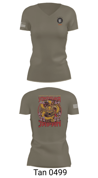 Womens Short Sleeve Vneck Shirt, Transactional Service Center Yokosuka, Navy, Teamtime, Team time, sublimation, custom sports apparel, team uniforms, spirit wear, spiritwear, sports uniforms, custom shirts, team store, custom team store, fundraiser sports, apparel fundraiser