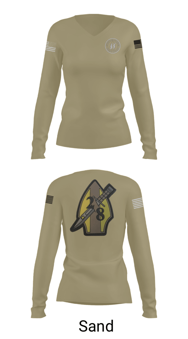 Womens Long Sleeve Vneck Shirt, 2nd bn 8th Marines, Marines, Teamtime, Team time, sublimation, custom sports apparel, team uniforms, spirit wear, spiritwear, sports uniforms, custom shirts, team store, custom team store, fundraiser sports, apparel fundraiser