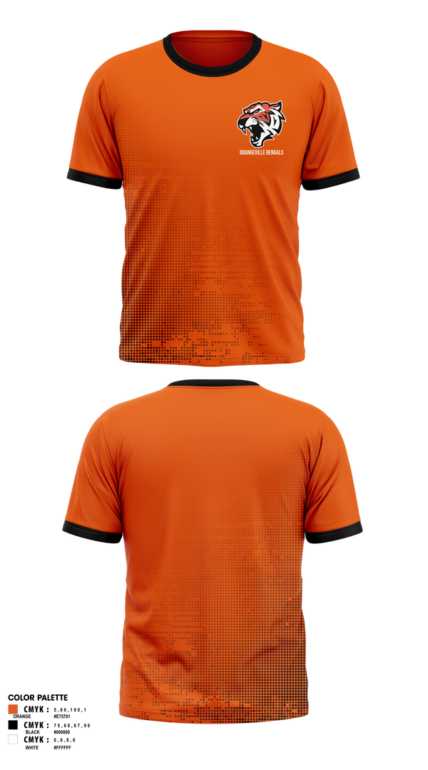 Short Sleeve Performance Shirt, Orangeville Bengals, Baseball, Teamtime, Team time, sublimation, custom sports apparel, team uniforms, spirit wear, spiritwear, sports uniforms, custom shirts, team store, custom team store, fundraiser sports, apparel fundraiser