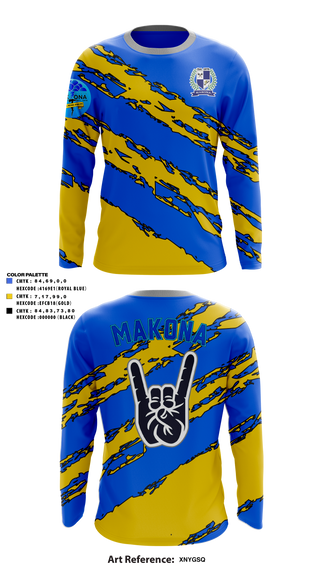 Long Sleeve Performance Shirt, MAKONA Fraternity, E-Sports, Teamtime, Team time, sublimation, custom sports apparel, team uniforms, spirit wear, spiritwear, sports uniforms, custom shirts, team store, custom team store, fundraiser sports, apparel fundraiser