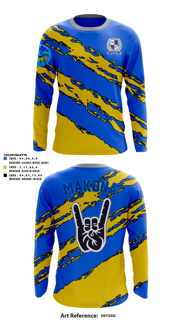 Long Sleeve Performance Shirt, MAKONA Fraternity, E-Sports, Teamtime, Team time, sublimation, custom sports apparel, team uniforms, spirit wear, spiritwear, sports uniforms, custom shirts, team store, custom team store, fundraiser sports, apparel fundraiser