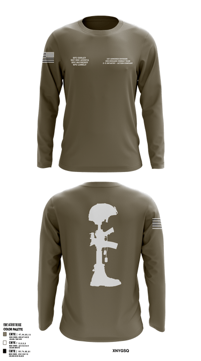 1st Armored Division - 3rd Brigade Combat Team - 2-5 Infantry Action Company 97759468 Long Sleeve Performance Shirt 2