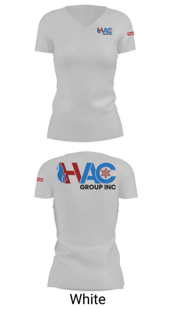 Womens Short Sleeve Vneck Shirt, HVAC group Inc, , Teamtime, Team time, sublimation, custom sports apparel, team uniforms, spirit wear, spiritwear, sports uniforms, custom shirts, team store, custom team store, fundraiser sports, apparel fundraiser