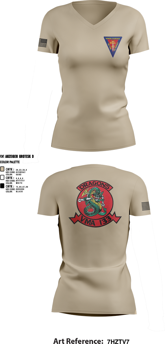 Womens Short Sleeve Vneck Shirt, MAG-42 VMA-133, , Teamtime, Team time, sublimation, custom sports apparel, team uniforms, spirit wear, spiritwear, sports uniforms, custom shirts, team store, custom team store, fundraiser sports, apparel fundraiser