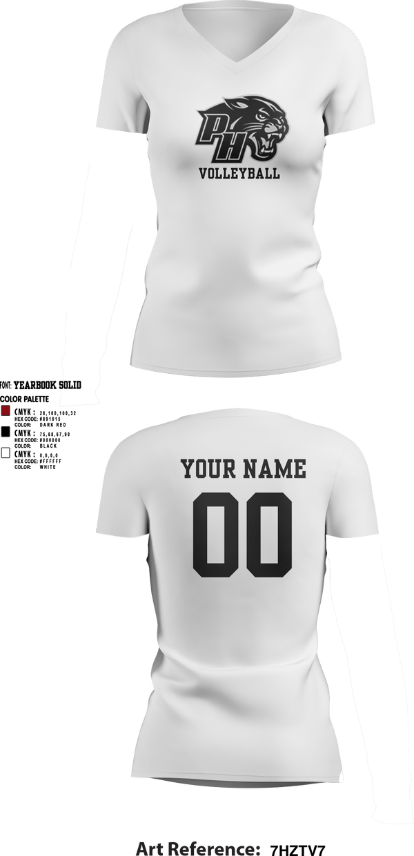 Womens Short Sleeve Vneck Shirt, Panthers Volleyball, Women's Volleyball, Teamtime, Team time, sublimation, custom sports apparel, team uniforms, spirit wear, spiritwear, sports uniforms, custom shirts, team store, custom team store, fundraiser sports, apparel fundraiser