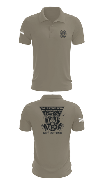 61st CST 56297636 Short Sleeve Performance Polo - 67