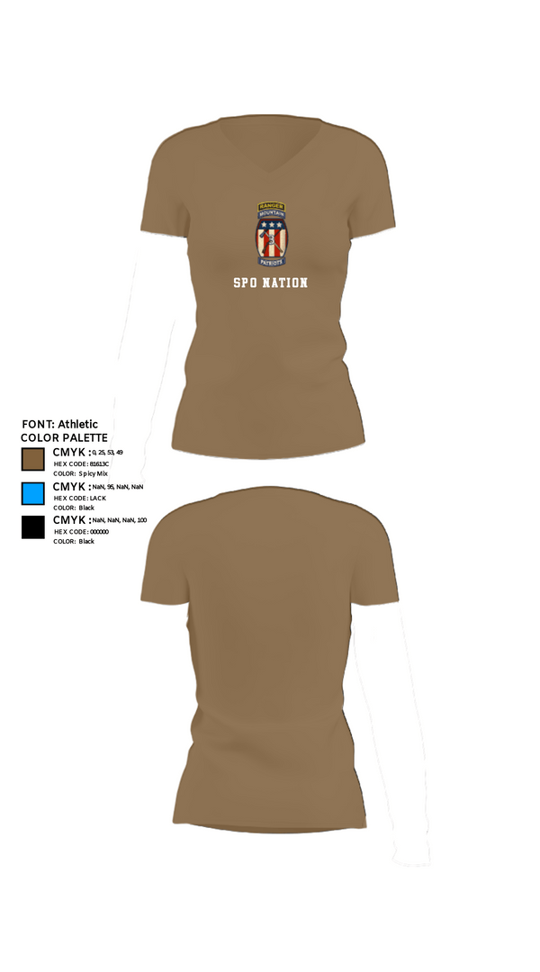 Womens Short Sleeve Vneck Shirt, SPO Nation, Army, Teamtime, Team time, sublimation, custom sports apparel, team uniforms, spirit wear, spiritwear, sports uniforms, custom shirts, team store, custom team store, fundraiser sports, apparel fundraiser