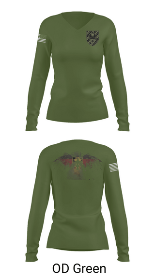 Women's Long Sleeve Vneck Shirt, 3./HSchRgt1, Army, Teamtime, Team time, sublimation, custom sports apparel, team uniforms, spirit wear, spiritwear, sports uniforms, custom shirts, team store, custom team store, fundraiser sports, apparel fundraiser