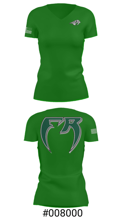 Fossil Ridge High School Baseball 9385458 Women's Short Sleeve V-neck Shirt - 21