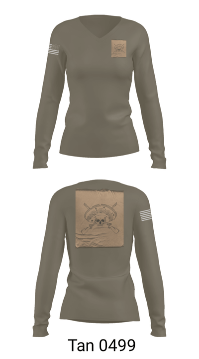 Los Pistoleros 43095637 Women's Long Sleeve V-neck Shirt - 77