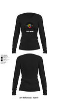 Fort moore 23614259 Women's Long Sleeve V-neck Shirt - 22